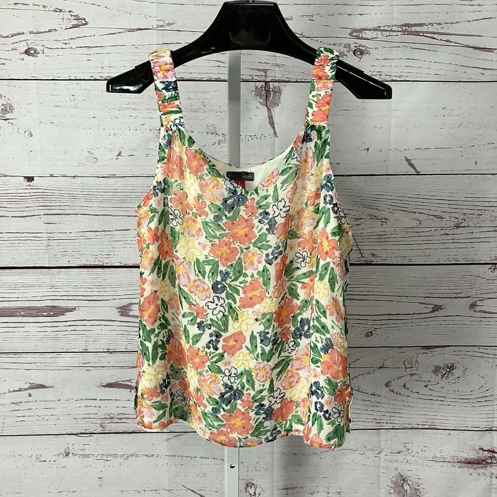 Vince Camuto Floral Tank‎ Top Sleeveless Blouse Multicolor Size Small Nwot
